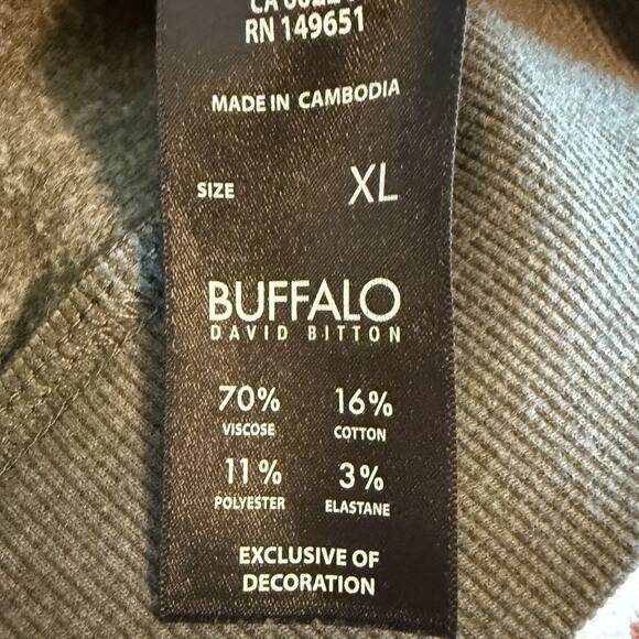 Buffalo David Bitton Men's Soft Casual Green Hoodie Size XL Athleisure Timeless - Picture 5 of 10